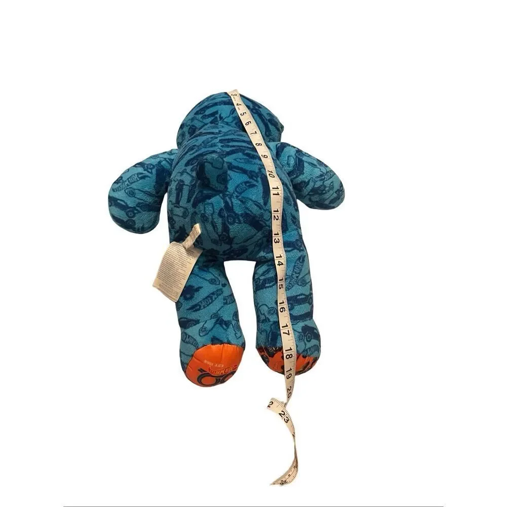 Build-A-Bear Blue Teddy Bear Hot Wheels 50th Anniversary Plush Stuffed Animal